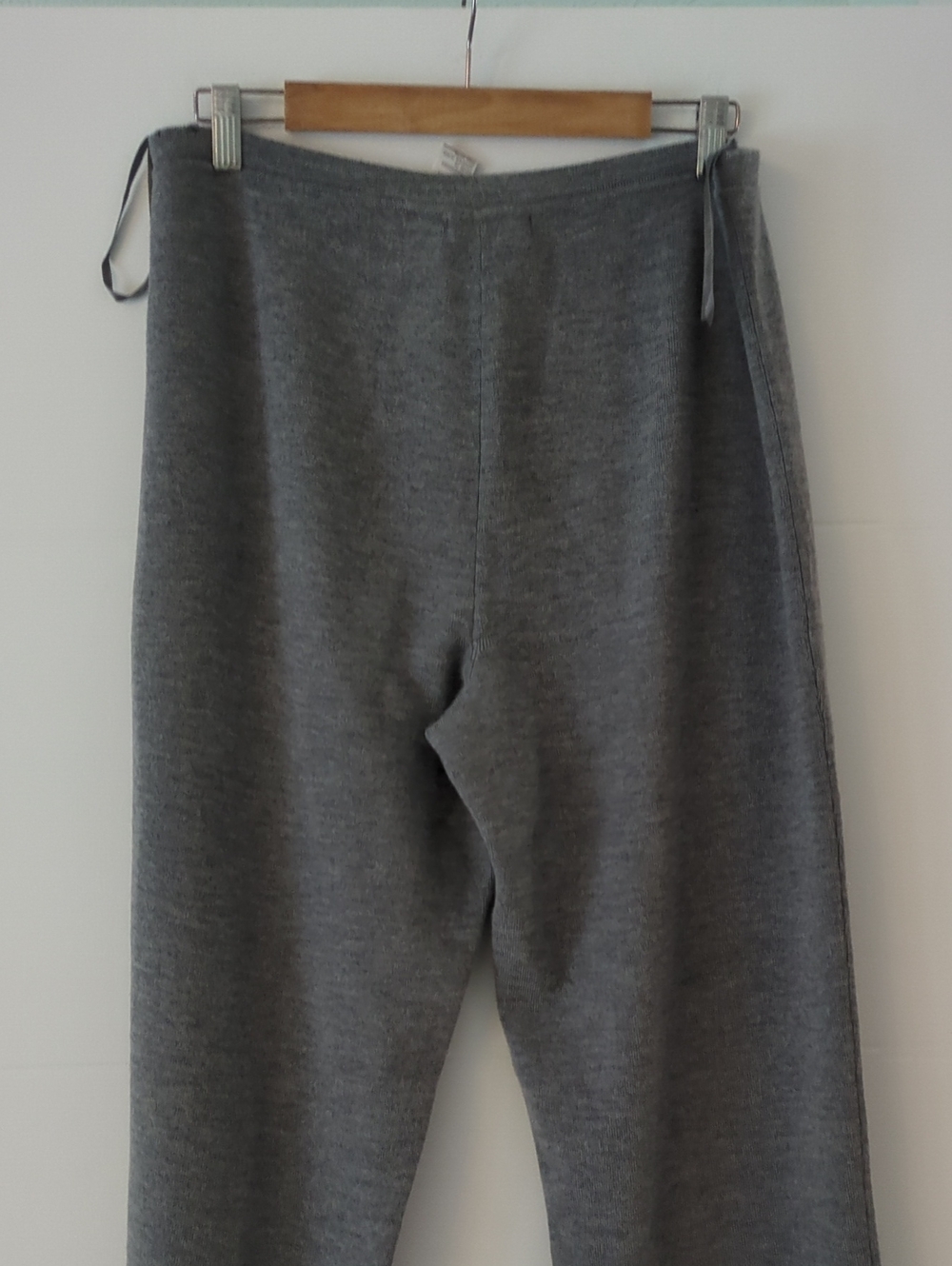 Jones New York Vintage Merino Wool Women's Grey Knit Wide-Leg Pants Sz XL - Picture 3 of 7